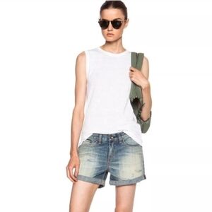 Rag & Bone Surfer Repair Distressed Boyfriend Denim Shorts Size 28